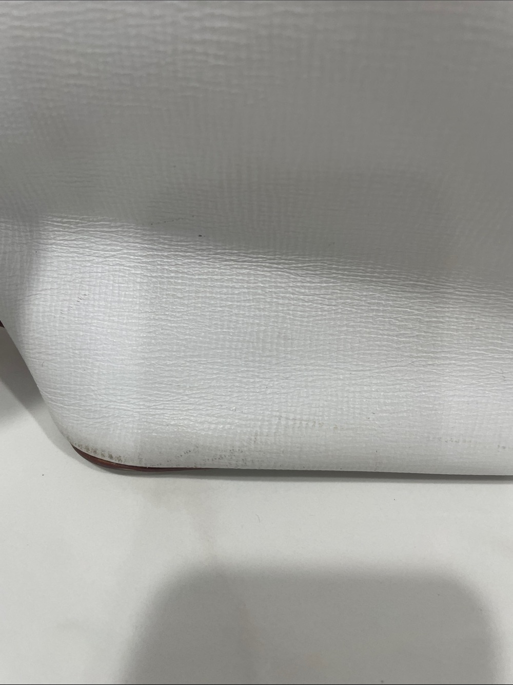 Dooney & Bourke White Shoulder Tote with Brown Trim - Picture 6 of 10